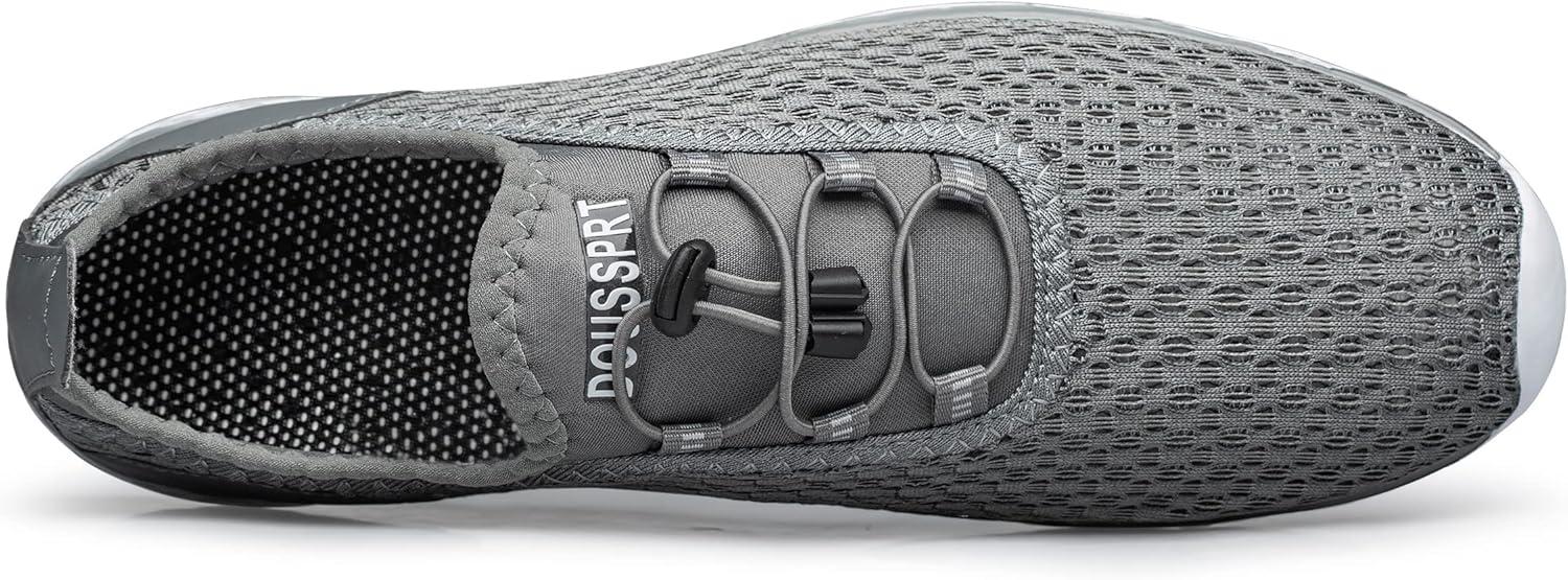 imageDOUSSPRT Mens Water Shoes Quick Drying Sports Aqua ShoesDark Grey