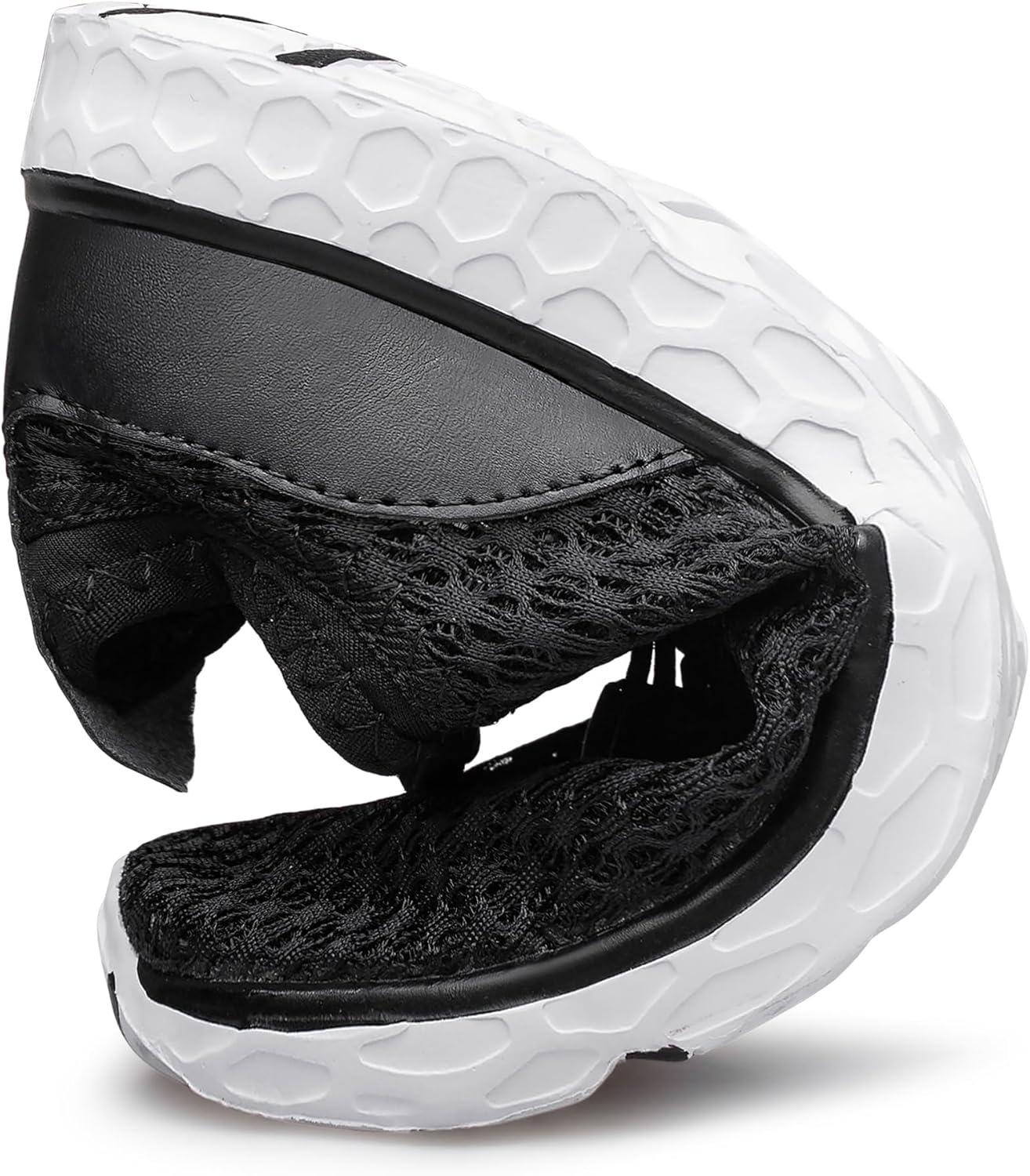 imageDOUSSPRT Water Shoes for Kids Boys Girls Quick Dry Beach Sports Swim Pool Aqua Shoes for ToddlerLittle KidBig KidBlackWhite