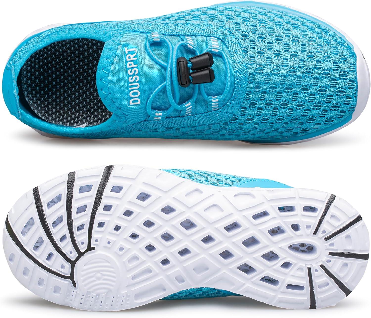 imageDOUSSPRT Water Shoes for Kids Boys Girls Quick Dry Beach Sports Swim Pool Aqua Shoes for ToddlerLittle KidBig KidMoonlight