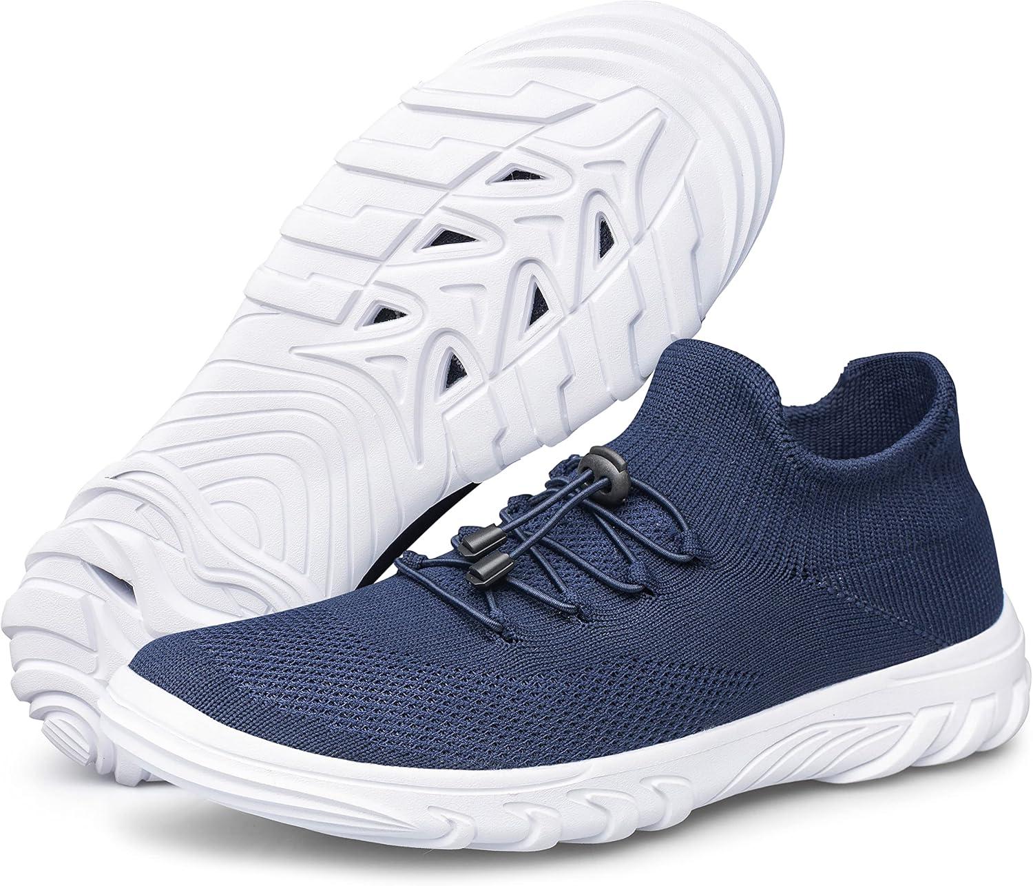 imageDOUSSPRT Womens Walking Shoes Slip On Hypersoft Sock Tennis Water Sneakers Casual Mesh Comfortable Athletic Breathable RunningBlue