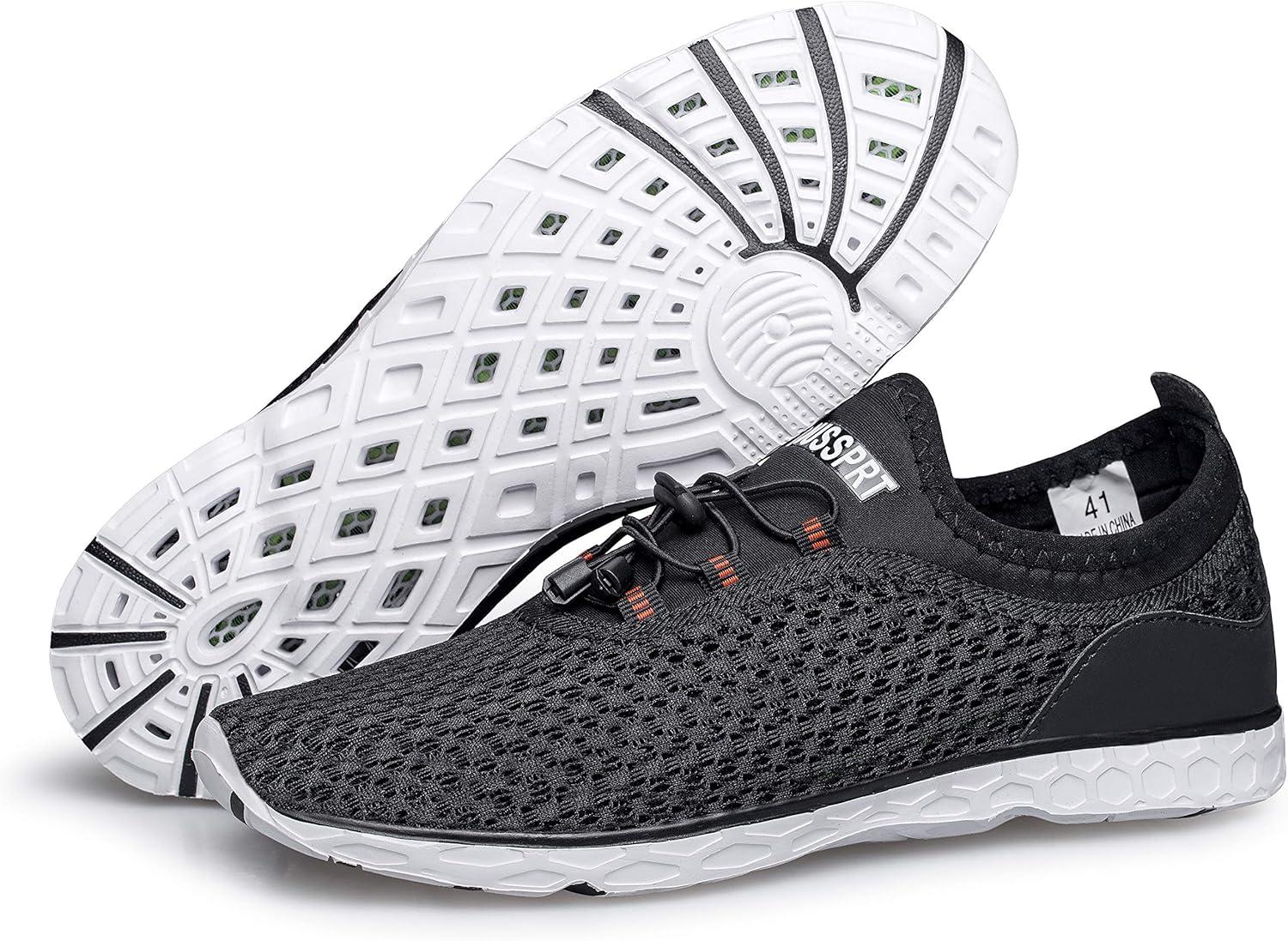 imageDOUSSPRT Womens Water Shoes Quick Drying Sports Aqua ShoesBlack049