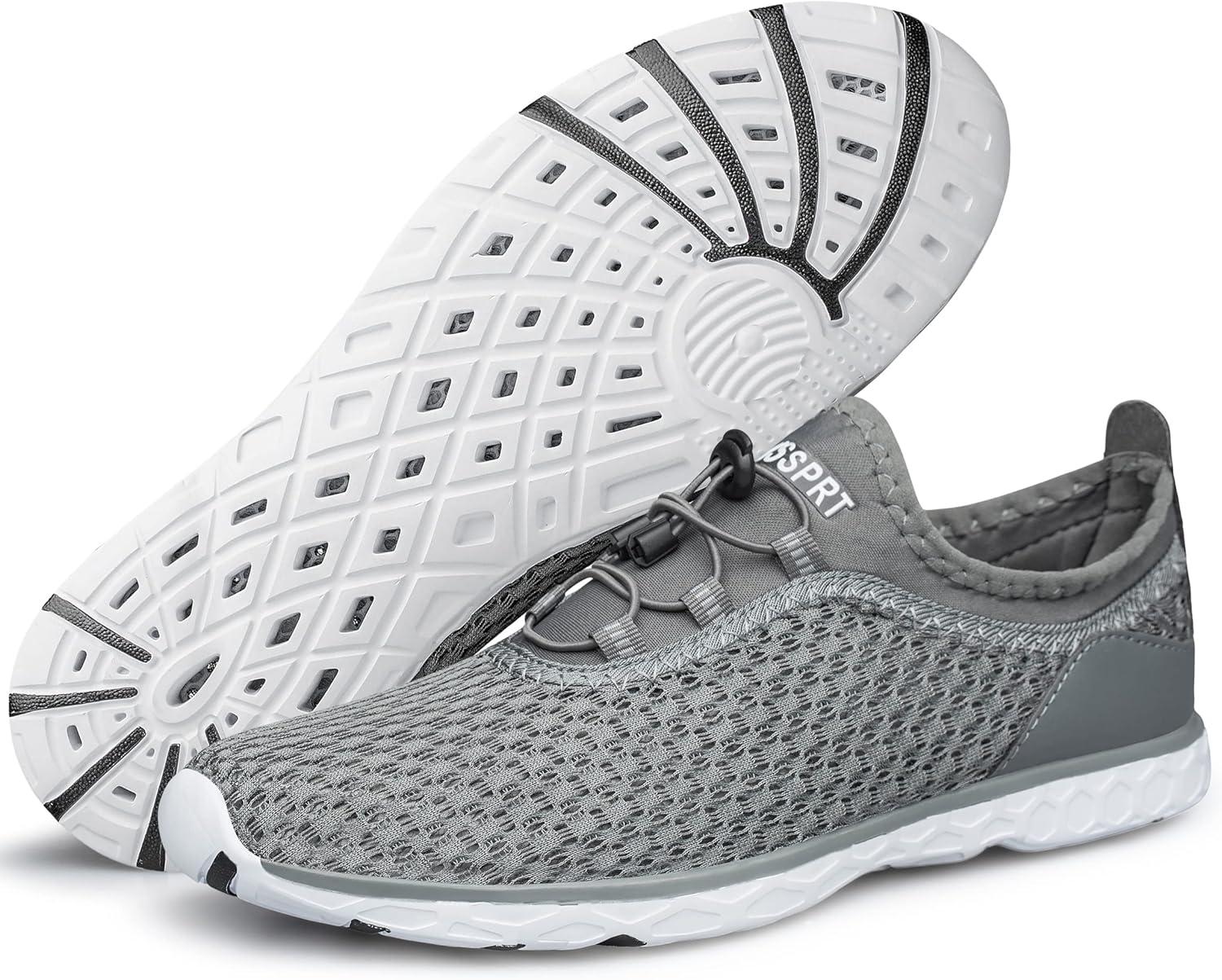 imageDOUSSPRT Womens Water Shoes Quick Drying Sports Aqua ShoesDarkgrey