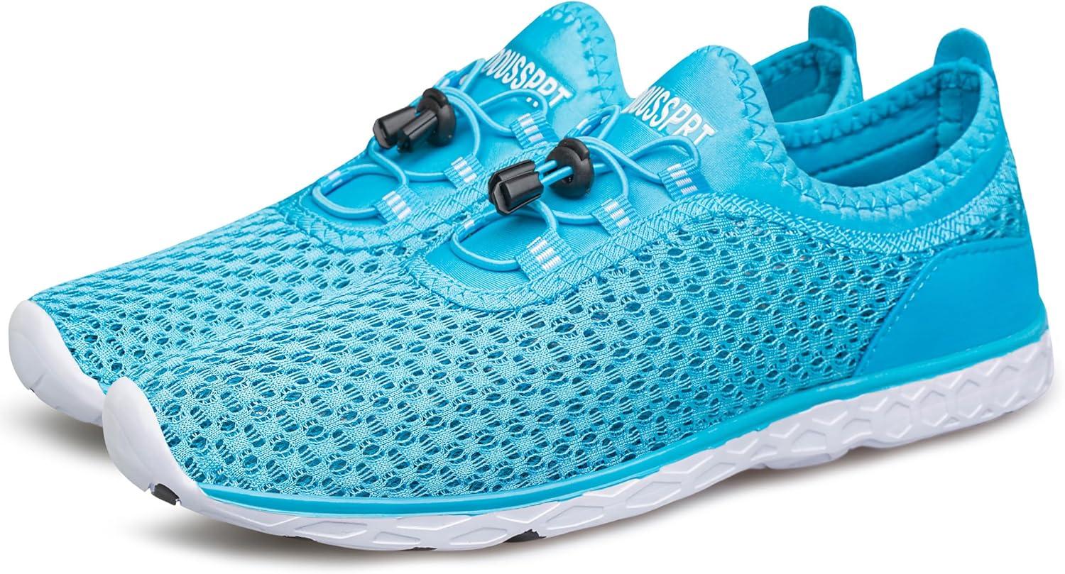 imageDOUSSPRT Womens Water Shoes Quick Drying Sports Aqua ShoesMoonblue