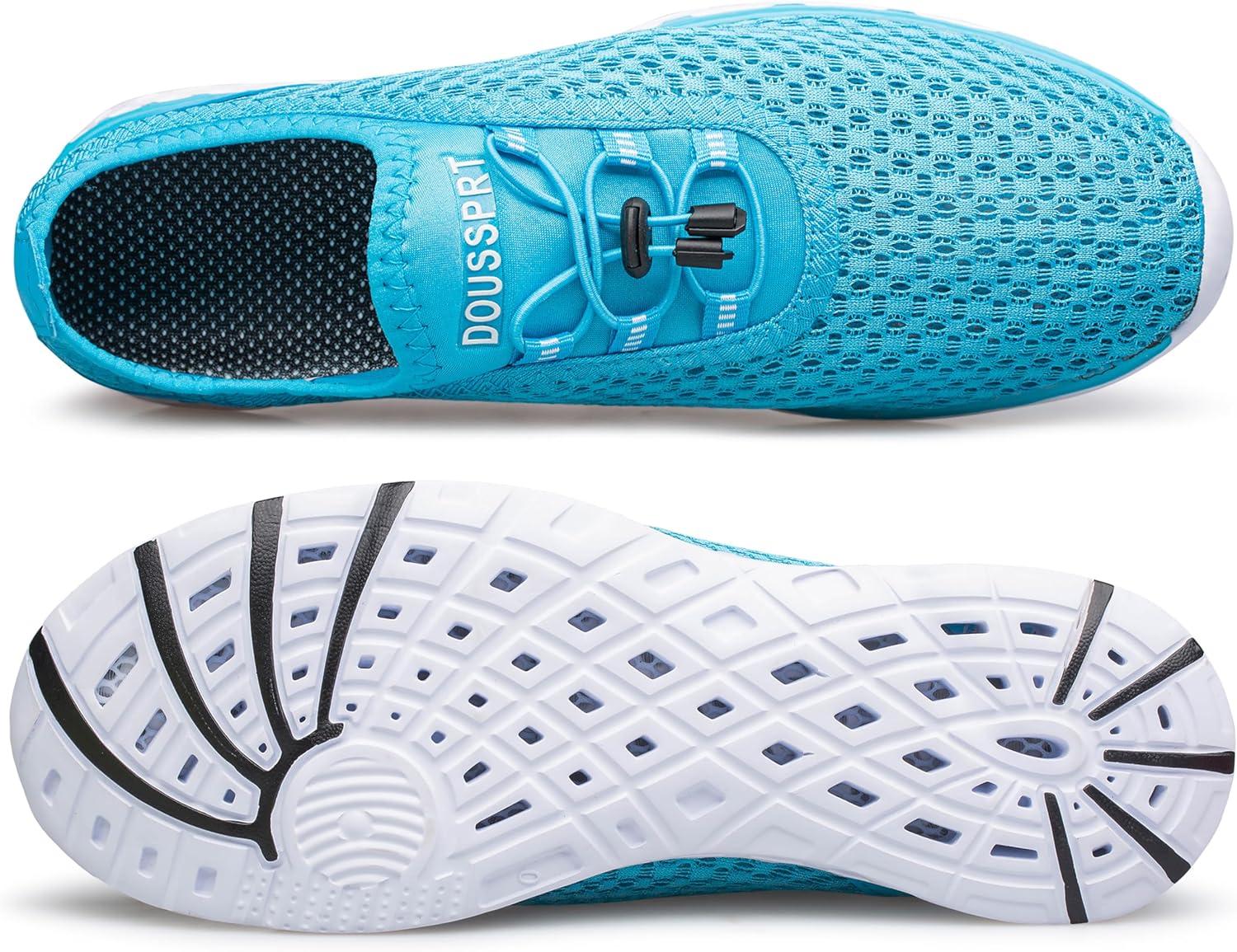 imageDOUSSPRT Womens Water Shoes Quick Drying Sports Aqua ShoesMoonblue