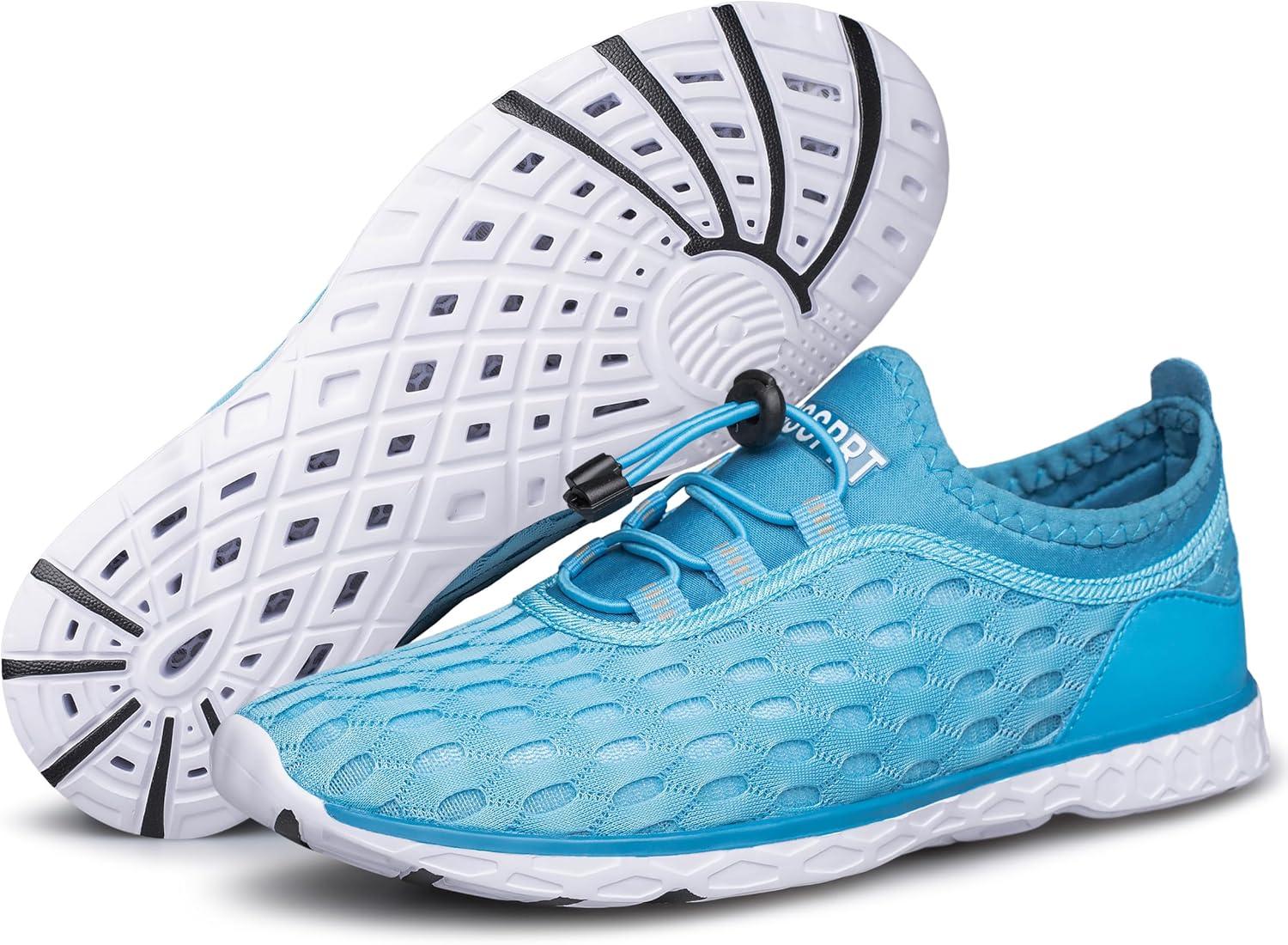 imageDOUSSPRT Womens Water Shoes Quick Drying Sports Aqua ShoesMoonlightWhite