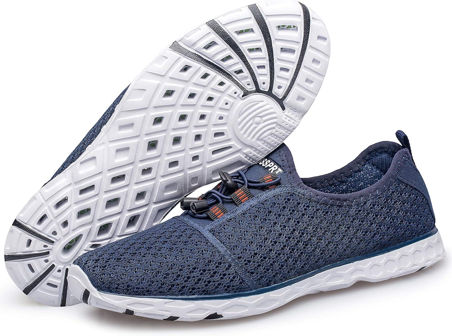 imageDOUSSPRT Womens Water Shoes Quick Drying Sports Aqua ShoesWhiteblue