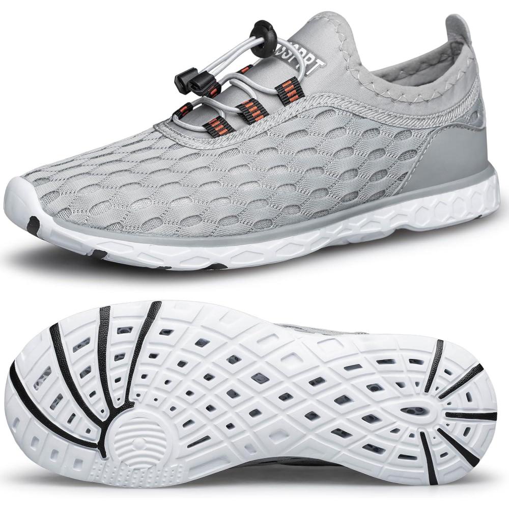 imageDOUSSPRT Mens Water Shoes Quick Drying Sports Aqua ShoesLightgrey