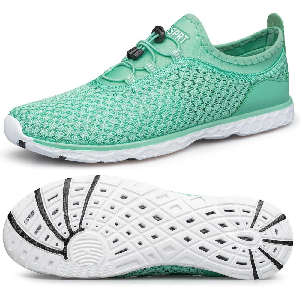 imageDOUSSPRT Womens Water Shoes Quick Drying Sports Aqua ShoesGreen