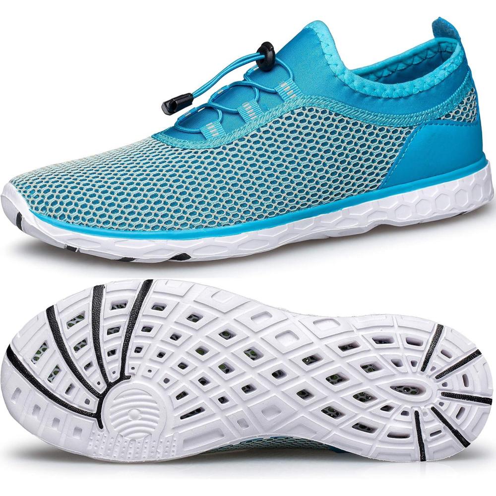 imageDOUSSPRT Womens Water Shoes Quick Drying Sports Aqua ShoesSkyblue