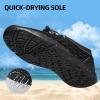 DOUSSPRT Men’s Water Shoes Quick Drying Sports Aqua Shoes(Allblack Mesh)