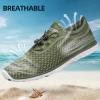 DOUSSPRT Men’s Water Shoes Quick Drying Sports Aqua Shoes(Armygreen/White)