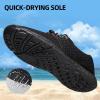 DOUSSPRT Men’s Water Shoes Quick Drying Sports Aqua Shoes(Dark Allblack)