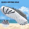 DOUSSPRT Men’s Water Shoes Quick Drying Sports Aqua Shoes(Dark Grey)