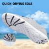 DOUSSPRT Men’s Water Shoes Quick Drying Sports Aqua Shoes(Lightgrey)