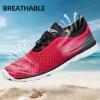 DOUSSPRT Men’s Water Shoes Quick Drying Sports Aqua Shoes(Redwhite)