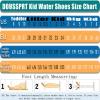 DOUSSPRT Water Shoes for Kids Boys Girls Quick Dry Beach Sports Swim Pool Aqua Shoes for Toddler/Little Kid/Big Kid(Darkgrey)