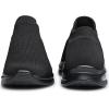 DOUSSPRT Womens Walking Shoes Slip on Sock Sneakers Lady Girls Nurse Mesh Air Cushion Platform Loafers Fashion Casual(Allblack 017)