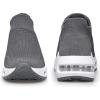 DOUSSPRT Womens Walking Shoes Slip on Sock Sneakers Lady Girls Nurse Mesh Air Cushion Platform Loafers Fashion Casual(Dark Grey)
