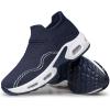 DOUSSPRT Womens Walking Shoes Slip on Sock Sneakers Lady Girls Nurse Mesh Air Cushion Platform Loafers Fashion Casual(Darkblue)