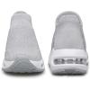 DOUSSPRT Womens Walking Shoes Slip on Sock Sneakers Lady Girls Nurse Mesh Air Cushion Platform Loafers Fashion Casual(Lightgrey)