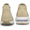 DOUSSPRT Womens Walking Shoes Slip on Sock Sneakers Lady Girls Nurse Mesh Air Cushion Platform Loafers Fashion Casual(Yellowbrown)