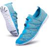 DOUSSPRT Women’s Water Shoes Quick Drying Sports Aqua Shoes(Lightblue&white)