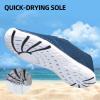 DOUSSPRT Women’s Water Shoes Quick Drying Sports Aqua Shoes(Whiteblue)