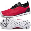 DOUSSPRT Men’s Water Shoes Quick Drying Sports Aqua Shoes(Redwhite)