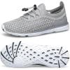 DOUSSPRT Water Shoes for Kids Boys Girls Quick Dry Beach Sports Swim Pool Aqua Shoes for Toddler/Little Kid/Big Kid(Lightgrey)