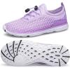 DOUSSPRT Water Shoes for Kids Boys Girls Quick Dry Beach Sports Swim Pool Aqua Shoes for Toddler/Little Kid/Big Kid(Purple)