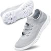 DOUSSPRT Womens Walking Shoes Slip On Hypersoft Sock Tennis Water Sneakers Casual Mesh Comfortable Athletic Breathable Running(Lightgrey)