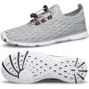 DOUSSPRT Women’s Water Shoes Quick Drying Sports Aqua Shoes(Light Grey/White)