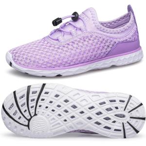 DOUSSPRT Water Shoes for Kids Boys Girls Quick Dry Beach Sports Swim Pool Aqua Shoes for Toddler/Little Kid/Big Kid(Purple)