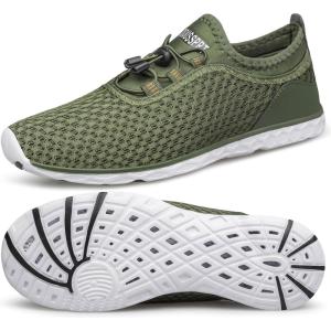 DOUSSPRT Women’s Water Shoes Quick Drying Sports Aqua Shoes(Darkgreen)