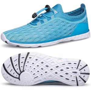 DOUSSPRT Women’s Water Shoes Quick Drying Sports Aqua Shoes(Moonlight/White)
