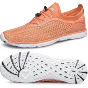 DOUSSPRT Women’s Water Shoes Quick Drying Sports Aqua Shoes(Orange)