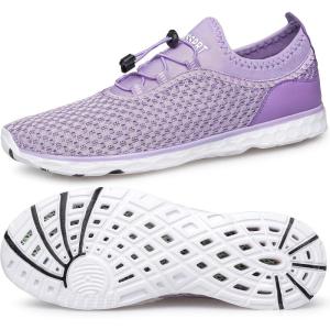 DOUSSPRT Women’s Water Shoes Quick Drying Sports Aqua Shoes(Purple)